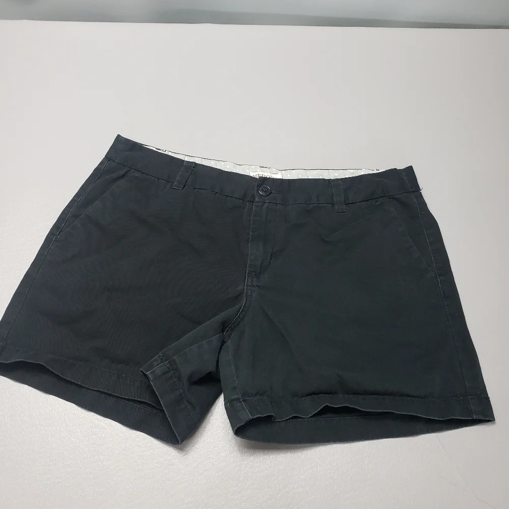 merona solid black shorts women's size 12